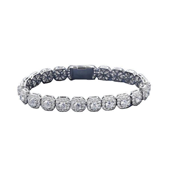 CLUSTERED TENNIS BRACELET - 10MM